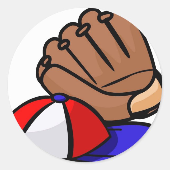 baseball classic round sticker (Front)