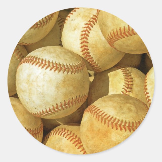 Baseball Classic Round Sticker (Front)