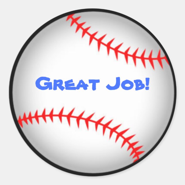 Baseball Classic Round Sticker (Front)