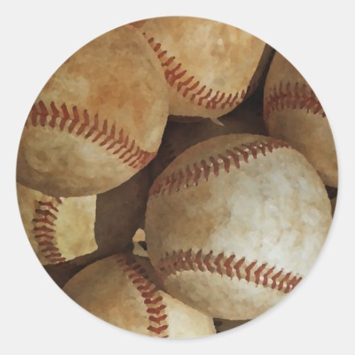 Baseball Classic Round Sticker