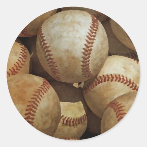 Baseball Classic Round Sticker