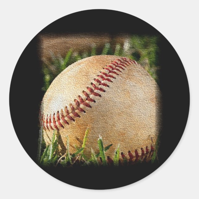Baseball Classic Round Sticker (Front)