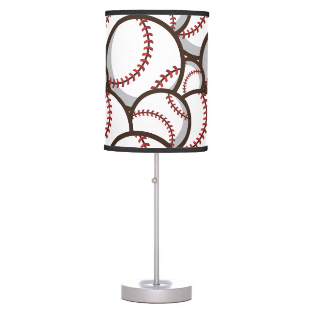 Baseball: Classic Seamless Pattern Table Lamp (Front)