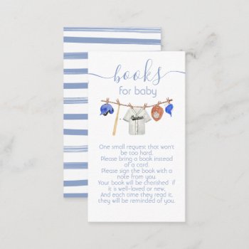 Baseball Clothesline Baby Shower Books For Baby Business Card by McBooboo at Zazzle