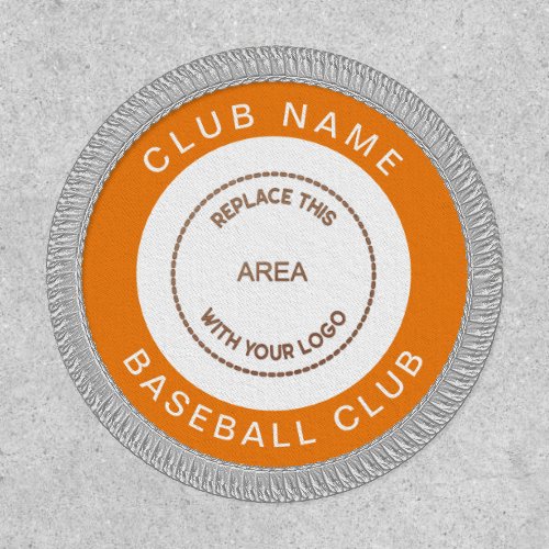 Baseball Club Name Logo Border Fully Customisable Patch