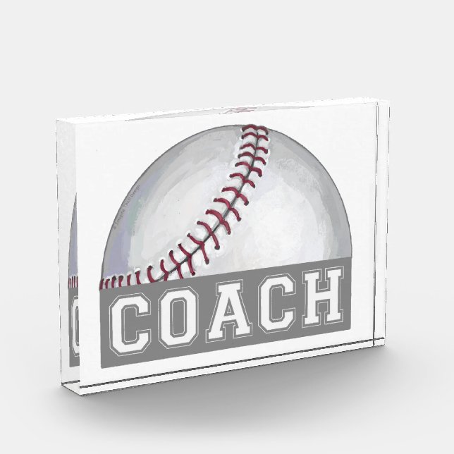 Baseball Coach Acrylic Award (Left)