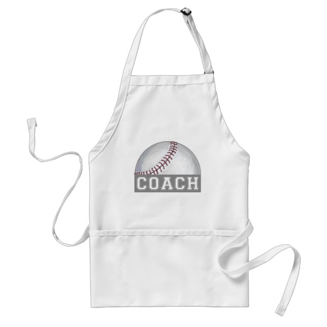 Baseball Coach Adult Apron (Front)