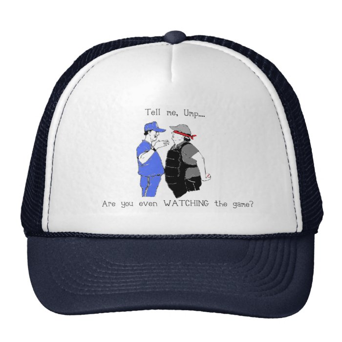 Baseball Coach and Umpire Face Off Trucker Hats