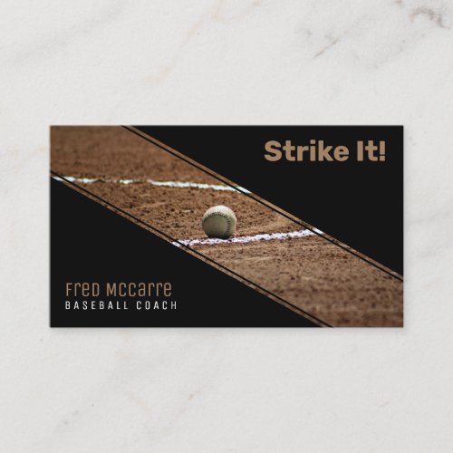 Baseball Coach  Baseball Field Business Card