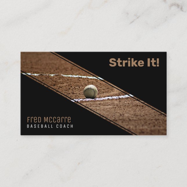 Baseball Coach | Baseball Field Business Card (Front)