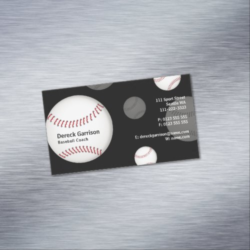 Baseball Coach  Best Sport Business Card Magnet
