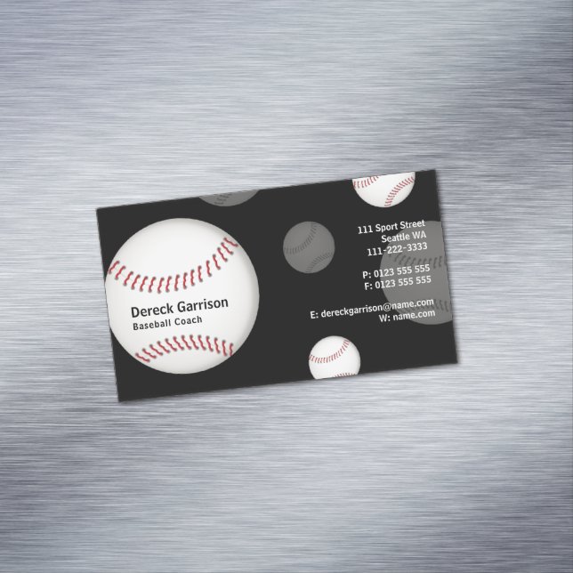 Baseball Coach | Best Sport Business Card Magnet (In Situ)