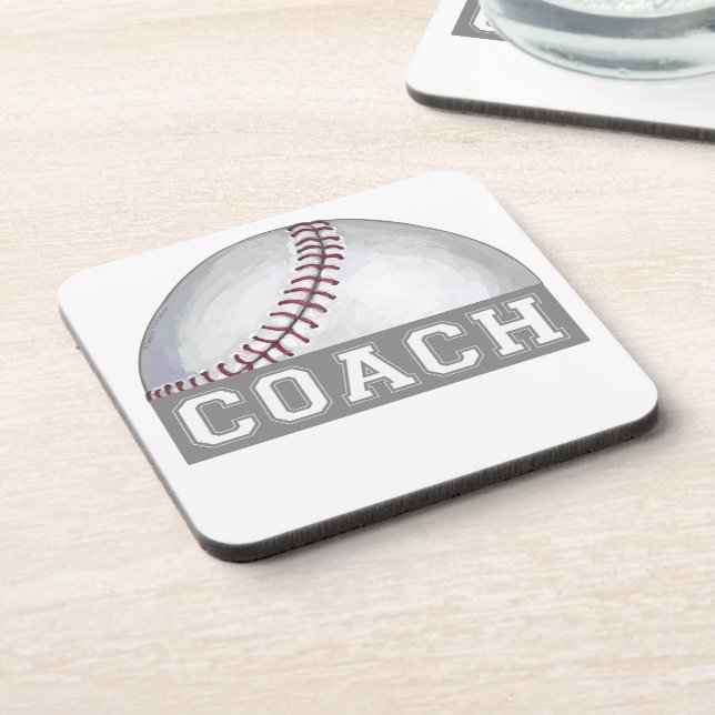 Baseball Coach Beverage Coaster (Left Side)