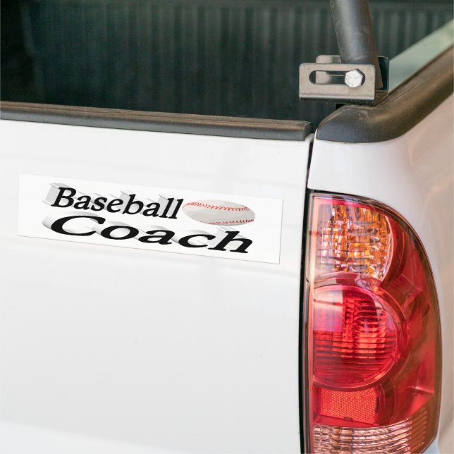 Baseball Coach Bumper Sticker (On Truck)