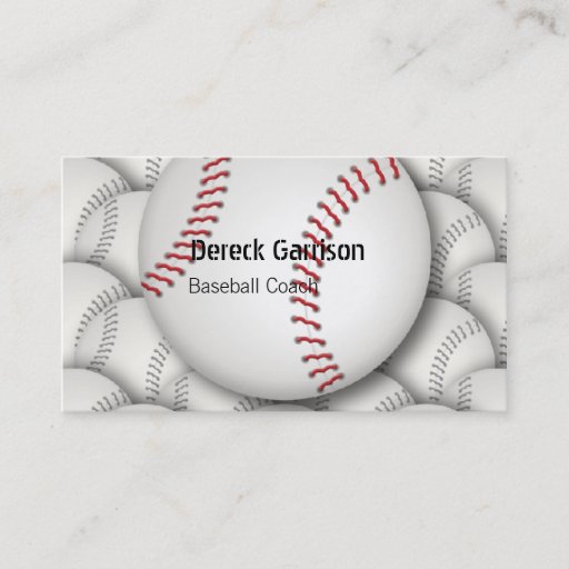 Customizable Baseball Coach Business Card