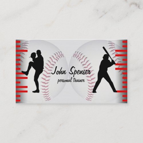 Baseball Coach Business Card