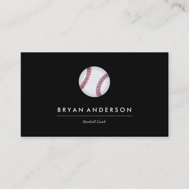 Baseball Coach Business Card (Front)