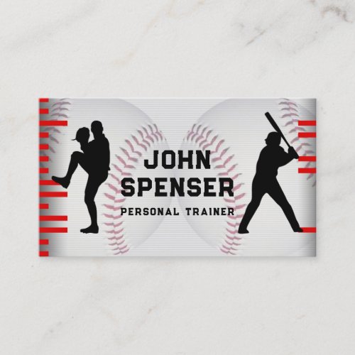 Baseball coach business card