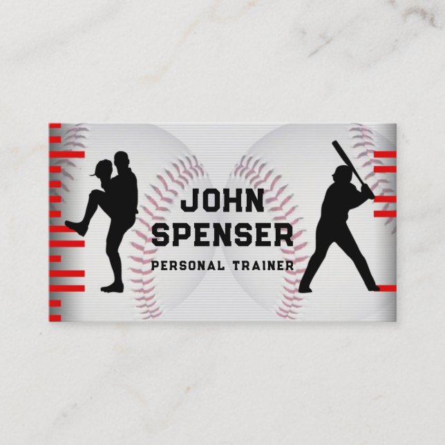 Baseball Coach Business Card (Front)