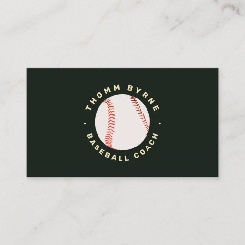 Baseball Coach  Business Card