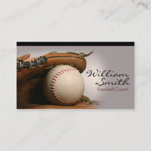 Baseball Coach Business Card