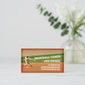 Baseball Coach Business Card (Standing Front)