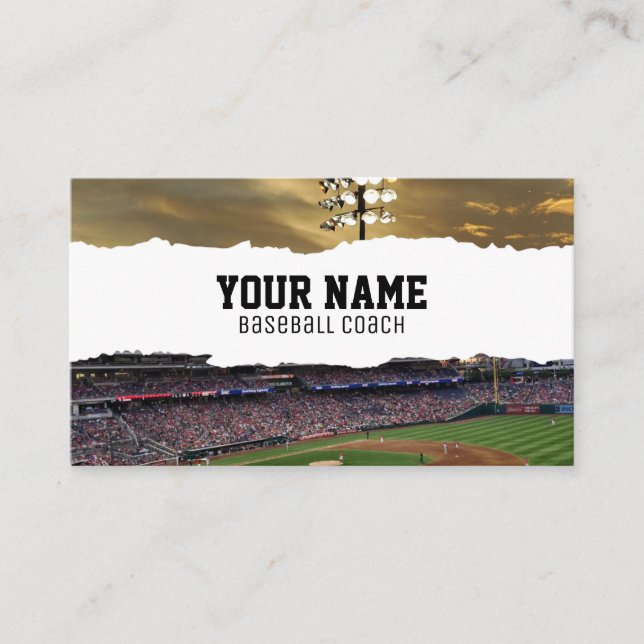 Baseball Coach Business Card (Front)