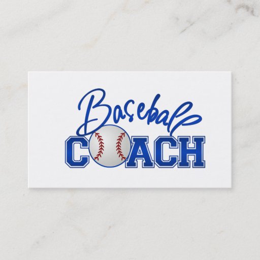 Customizable Baseball Coach Business Cards