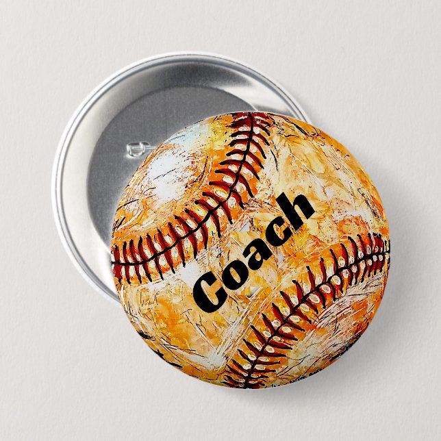 Baseball Coach Button (Front & Back)