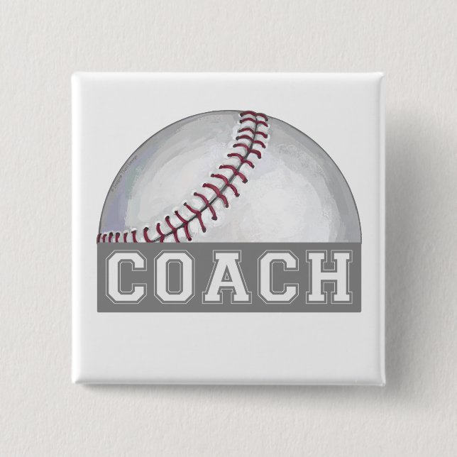 Baseball Coach Button (Front)