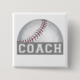 Baseball Coach Button