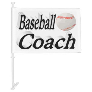Baseball Coach Car Flag