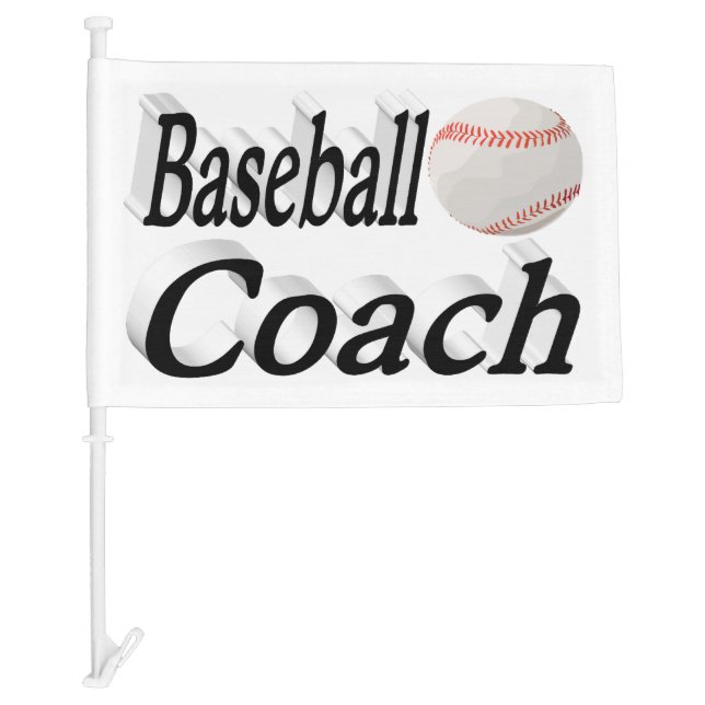 Baseball Coach Car Flag (Front)