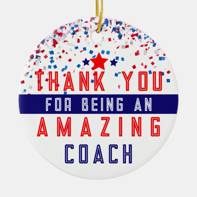 Baseball coach christmas tree decoration (Front)