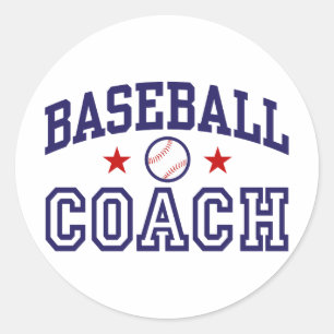 Baseball Coach Classic Round Sticker