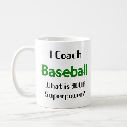 baseball coach coffee mug