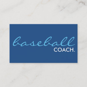 baseball coach. (color customizable) business card