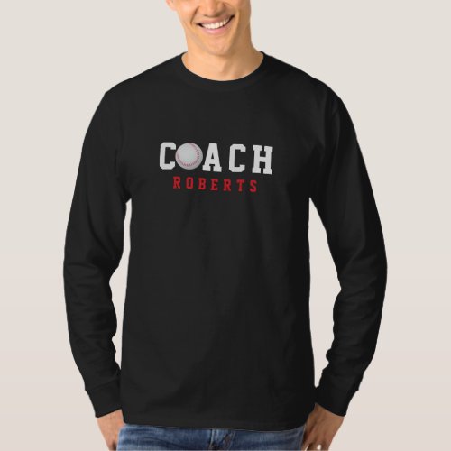 baseball COACH custom name T_Shirt