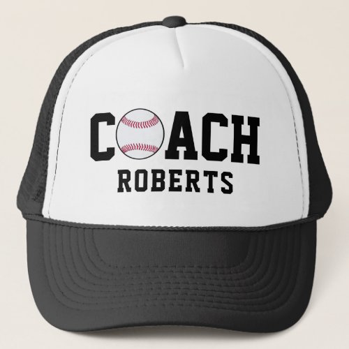️ Baseball Coach custom name Trucker Hat