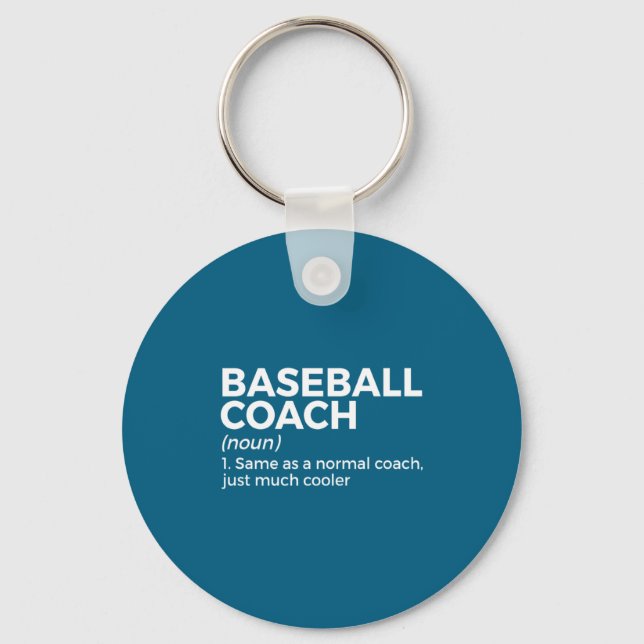 Baseball Coach Definition Design Keychain (Front)