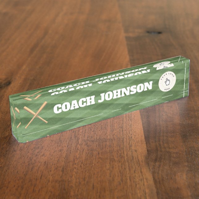 Baseball Coach Desk Name plate (Side)