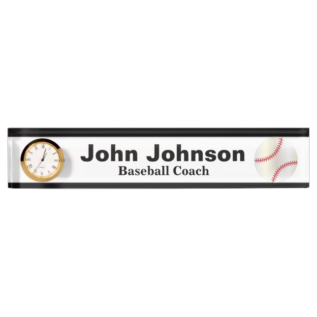 Baseball Coach | DIY Name Desk Name Plate (Front)