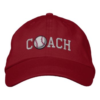 Baseball Coach Embroidered Baseball Hat by Ricaso_Graphics at Zazzle