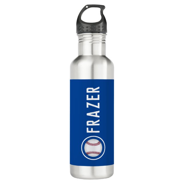 Baseball coach gift  personalized  stainless steel water bottle (Front)
