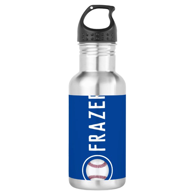 Baseball coach gift  personalized  stainless steel water bottle (Front)