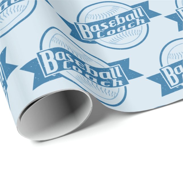 Baseball Coach Gift Wrap (Roll Corner)