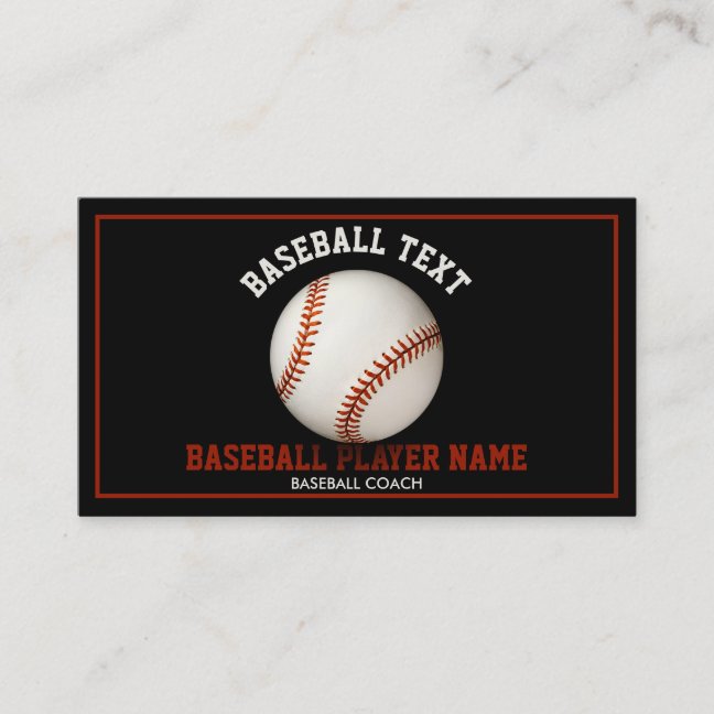 Baseball Coach Illustration for Teams and Lessons Business Card