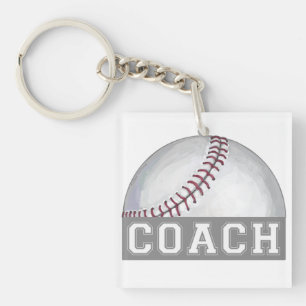 Baseball Coach Keychain
