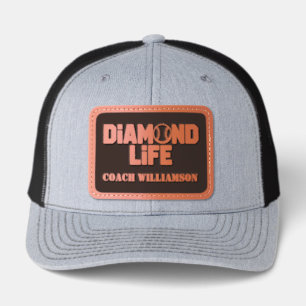 Baseball Coach Leather Patch Hat