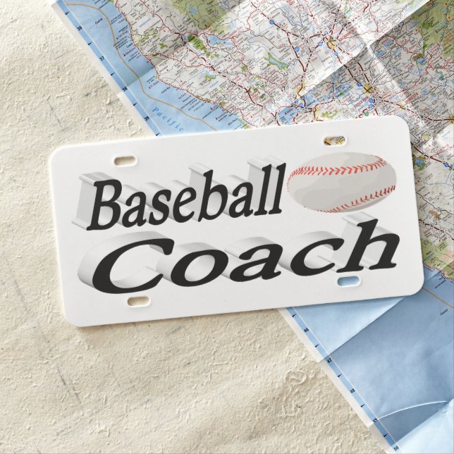 Baseball Coach License Plate (In Situ)